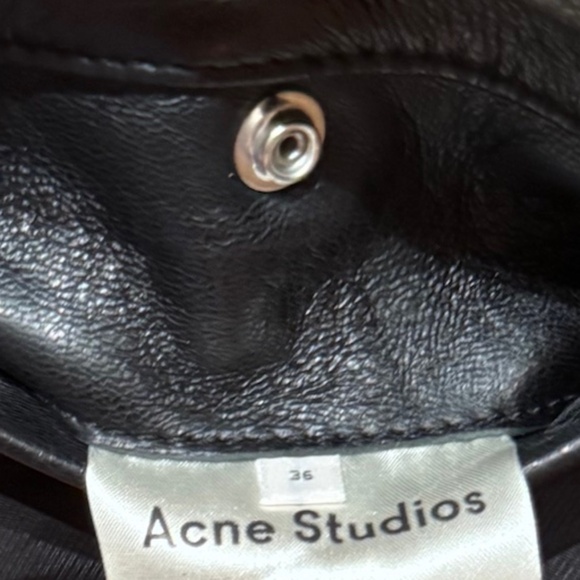 ACNE STUDIOS Belted Leather Biker Jacket - Picture 14 of 16